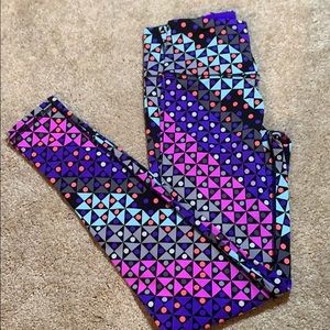 Brightly patterned leggings by Victoria’s Secret